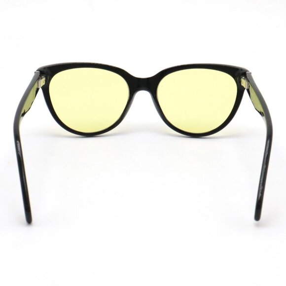 Prada Sunglasses Eyewear Cat Eye Clear Yellow Black Silver Hardware 52 17 Vpr10